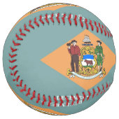 Balle De Softball Softball patriotique avec drapeau du Delaware, USA (Devant gauche)