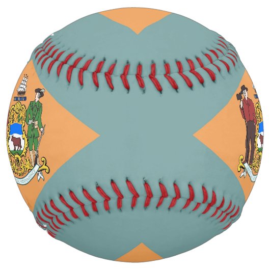 Balle De Softball Softball patriotique avec drapeau du Delaware, USA (Dos)