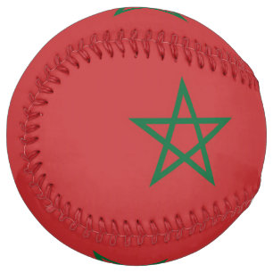 Balle De Softball Softball patriotique avec drapeau du Maroc