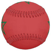 Balle De Softball Softball patriotique avec drapeau du Maroc (Dos)