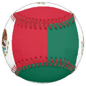 Balle De Softball Softball patriotique avec drapeau du Mexique (Dos)
