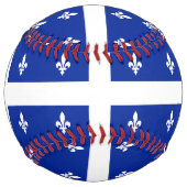 Balle De Softball Softball patriotique avec drapeau du Québec, Canad (Dos)