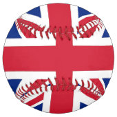 Balle De Softball Softball patriotique avec drapeau du Royaume-Uni (Dos)