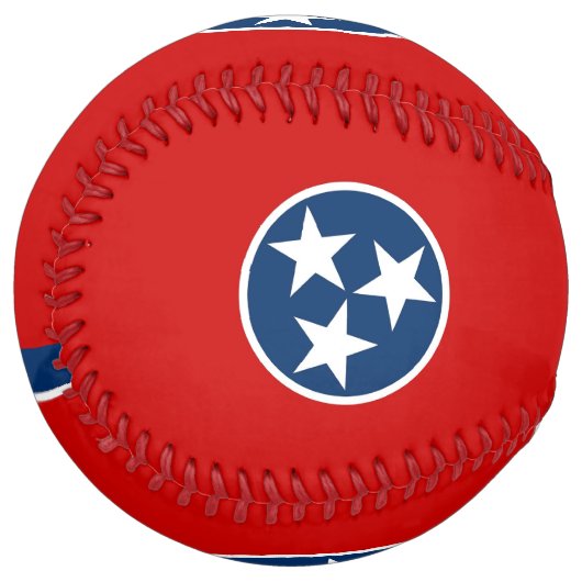 Balle De Softball Softball patriotique avec drapeau du Tennessee USA (Devant gauche)