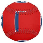 Balle De Softball Softball patriotique avec drapeau du Tennessee USA (Devant)