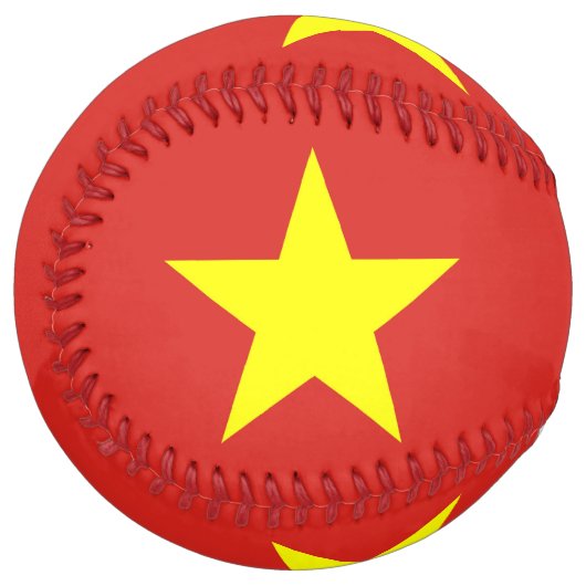 Balle De Softball Softball patriotique avec drapeau du Vietnam (Devant gauche)