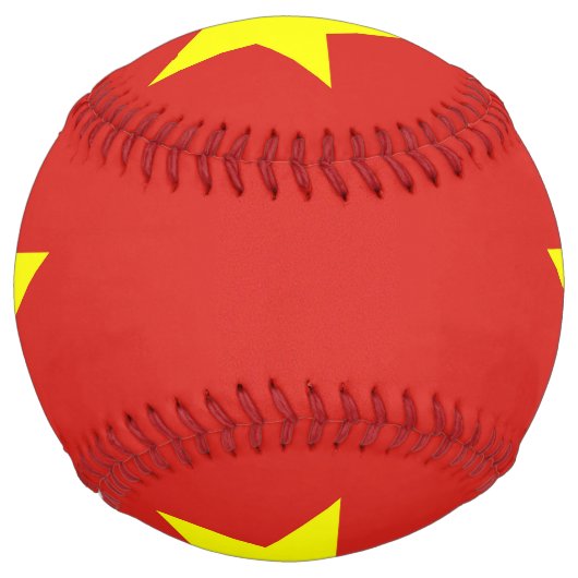 Balle De Softball Softball patriotique avec drapeau du Vietnam (Devant)