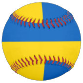 Balle De Softball Softball patriotique avec drapeau d'Ukraine (Devant)