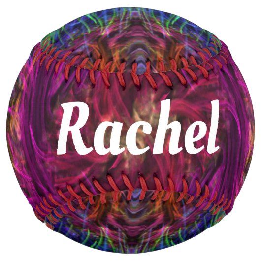 Balle De Softball Softball personnalisé avec message sur le dos (Devant)