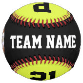 Balle De Softball Softball Player Photo Team Name and Number Custom (Devant)