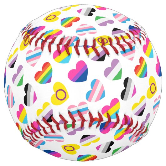 Balle De Softball Softball Pride Hearts (Dos)
