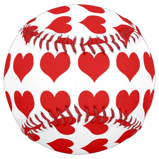 Balle De Softball Softball Red Hearts (Devant)
