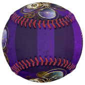 Balle De Softball Spider Steampunk sur Arrière - plan pourpre (Dos)