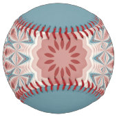 Balle De Softball Striking moderne Kaleidoscope Mandala Nom fractal (Dos)