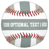 Balle De Softball Stripes Motif texte personnalisé softball (Devant)
