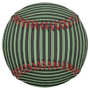 Balle De Softball Style Vintage Olive Sage Vert noir 3D rayé