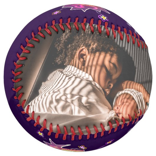 Balle De Softball Super Maman Letter main Mère Keepsaké Photo (Devant gauche)