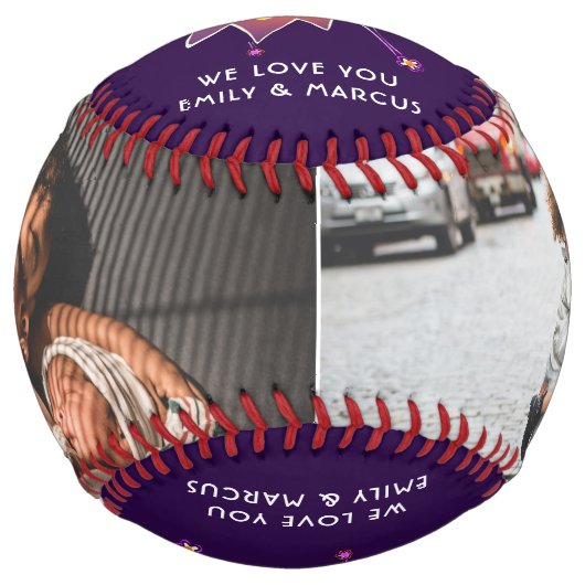 Balle De Softball Super Maman Letter main Mère Keepsaké Photo (Devant)