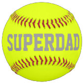 Balle De Softball Super papa en jaune fluorescent (Devant)