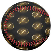 Balle De Softball Symbole d'infini doré (Devant gauche)