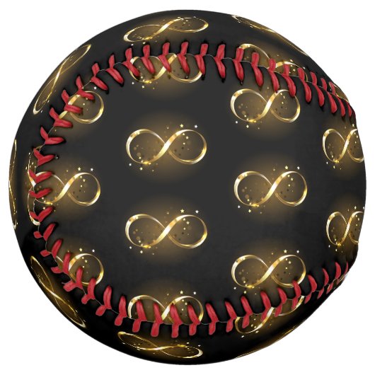 Balle De Softball Symbole d'infini doré (Devant gauche)