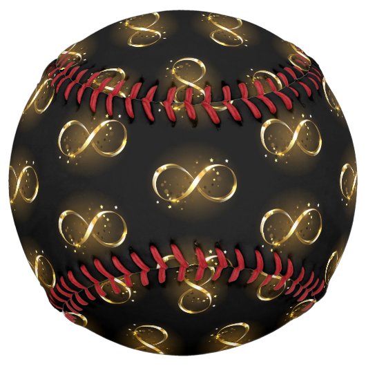 Balle De Softball Symbole d'infini doré (Dos)