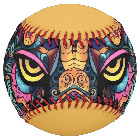 Balle De Softball Tête de tigre géniale (Dos)