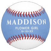 Balle De Softball Texte customisé Mariage Faveur Fleur Gardien Fleur (Devant)