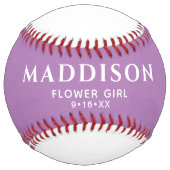 Balle De Softball Texte customisé Mariage Faveur Fleur Gardien Fleur (Devant)