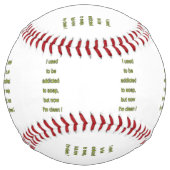 Balle De Softball Texte drôle de savon (Dos)