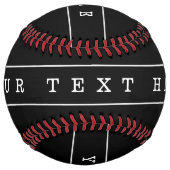 Balle De Softball Texte Simple Et Bandes Minces (Dos)