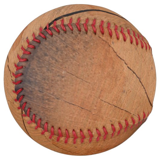 Balle de softball texture bois (Devant gauche)