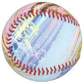 Balle De Softball Textured Pink Background (Devant gauche)