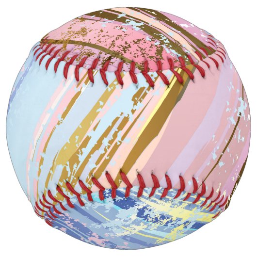 Balle De Softball Textured Pink Background (Devant)