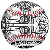 Balle De Softball Tribal autochtone Abstrait (Devant)