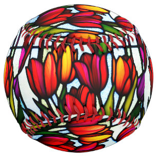 Balle De Softball Tulipes En Verre Tiré, Softball Personnalisable