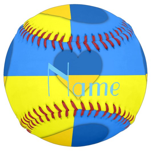 Balle De Softball Ukraine Drapeau bleu jaune Thunder_Cove (Dos)