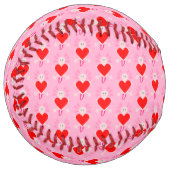 Balle De Softball Valentines Jour Amour Coeur Axolotl (Devant gauche)