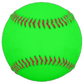 Balle De Softball Vert néon Élégant Monogramme de couleur initiale C (Dos)