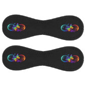 Balle De Softball Vibrant infinity with rainbow butterfly on black (Panneaux)