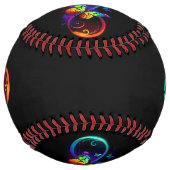 Balle De Softball Vibrant infinity with rainbow butterfly on black (Devant)