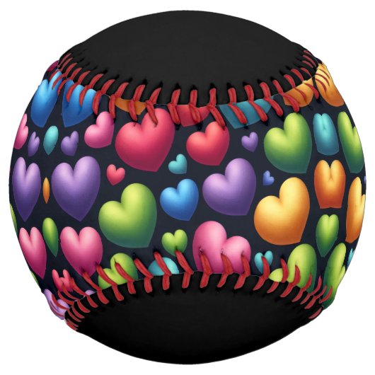 Balle De Softball Vibrant Love (personalized) (Devant)
