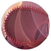 Balle De Softball Vin moderne élégant Abstrait Art fractal rouge (Devant gauche)
