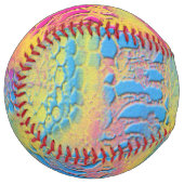 Balle De Softball VIOLET LACE - numérique - art fractal - (Devant gauche)