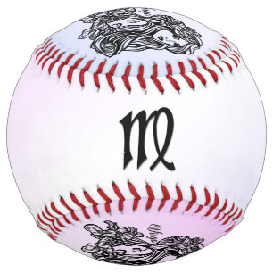 Balle De Softball Virgo La Vierge Zodiac Purple