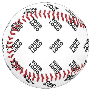 Balle De Softball Votre logo Motif répété de substitution simple