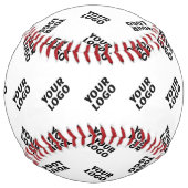 Balle De Softball Votre logo | Motif répété de substitution simple (Dos)