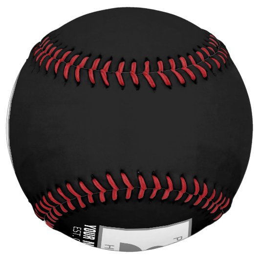 Balle De Softball Votre photo ici Nom et âge (Dos)