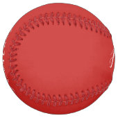 Balle De Softball Votre script blanc personnalisé en rouge (Devant gauche)