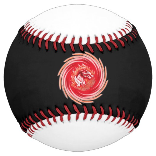 Balle De Softball Wild Wolf Whirling black and white sofball (Devant)